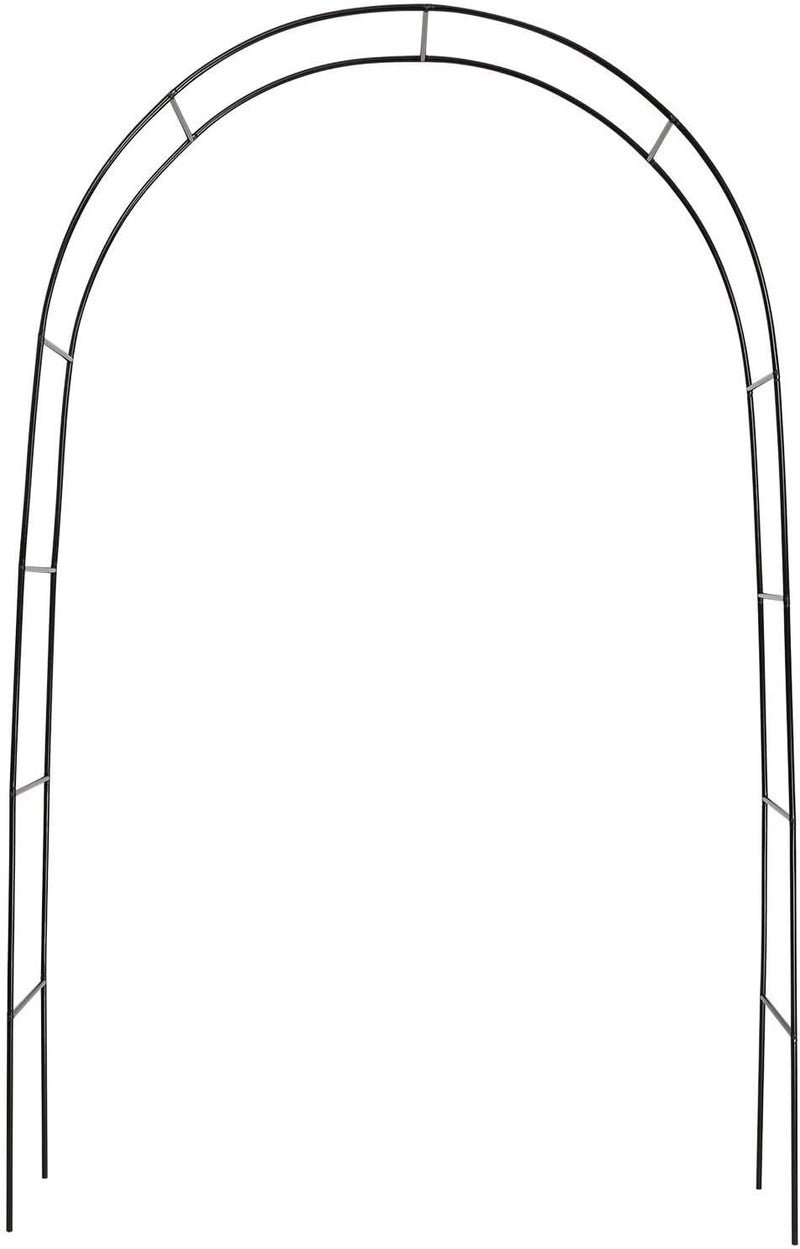 DOEWORKS Wedding Arch Stand, Party Show Backdrop Arch Frame, Garden Metal Arborwith Round Top, 7'9'' High x 4'7''Wide - Image 5